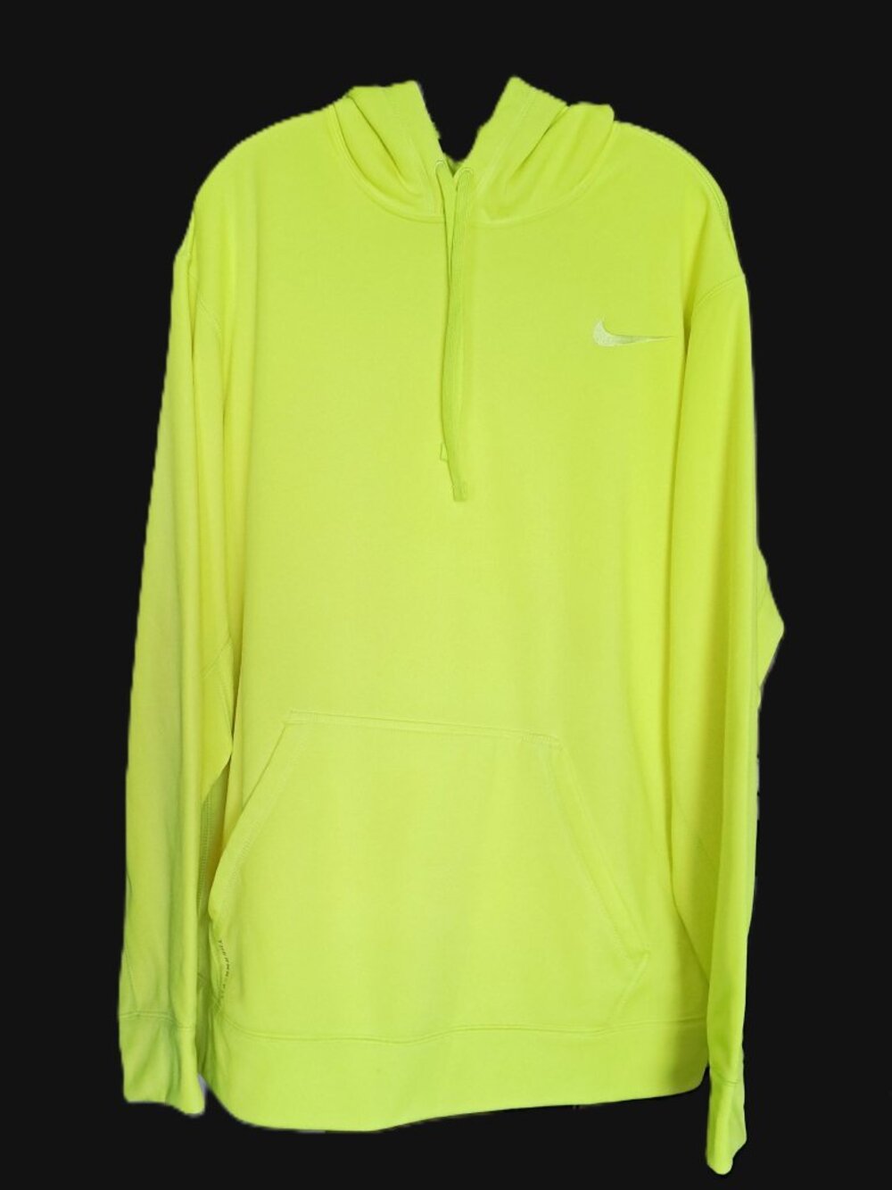 Nike Therma-FIT Hoodie Mens 2XL Volt Neon Green Fleece Training Pullover EUC